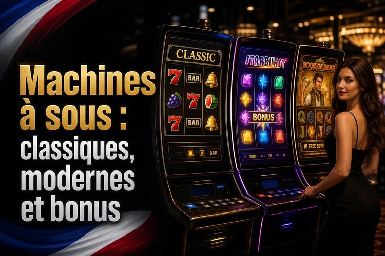 Machines à sous: classiques, modernes et bonus