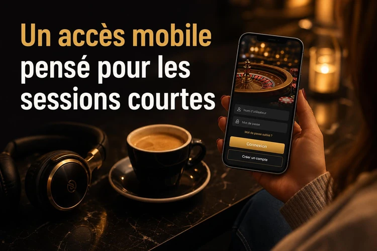 Un accès mobile pensé pour les sessions courtes